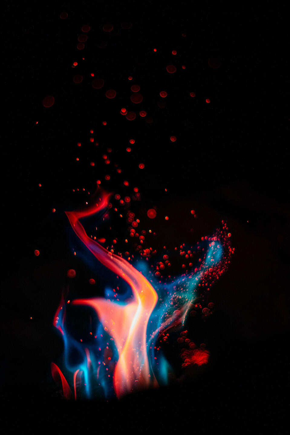 colorful flames